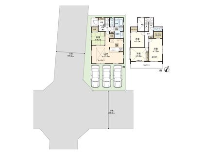上尾市向山2丁目 1号棟 間取図(平面図)