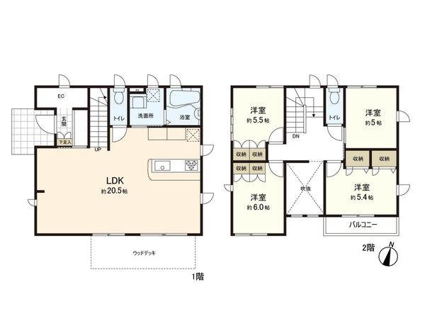 桶川市上日出谷南1丁目 間取図(平面図)