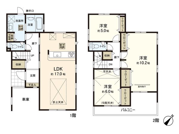 桶川市泉2丁目 2号棟 間取図(平面図)