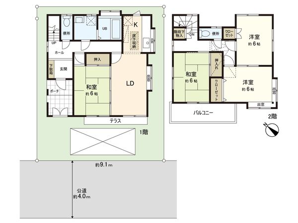 鴻巣市宮地2丁目 間取図(平面図) 鴻巣市宮地2丁目 間取図(平面図)