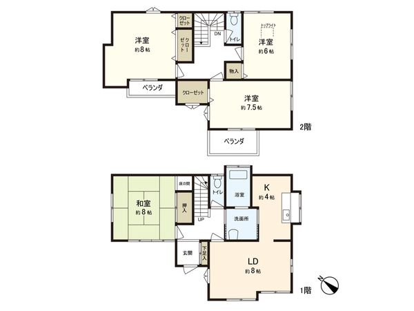 久喜市栄1丁目 間取図(平面図)