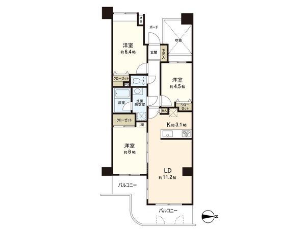 アゼリア・シティ上尾 参番館 間取図(平面図) アゼリア・シティ上尾 参番館 間取図(平面図)