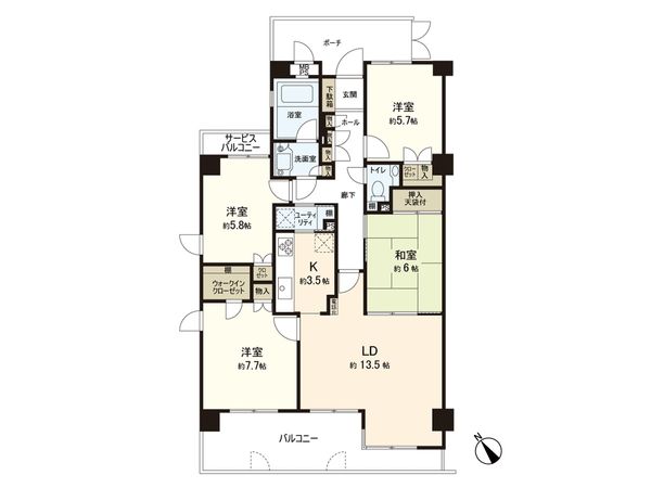 コスモ上尾ロイヤルフォルム 間取図(平面図) コスモ上尾ロイヤルフォルム 間取図(平面図)