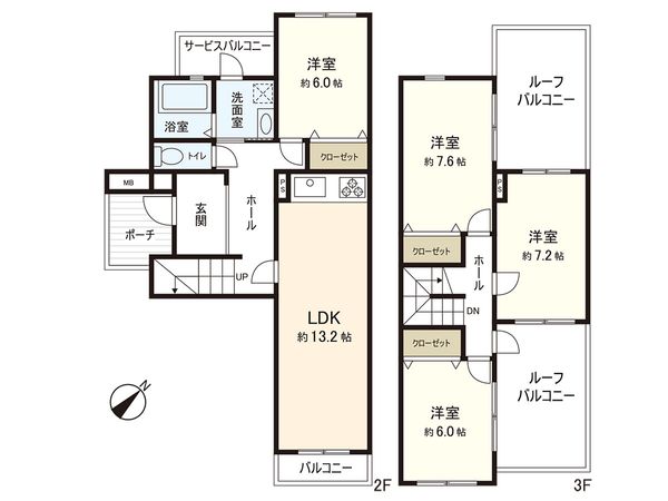 シティハウス北本 4号棟 間取図(平面図) シティハウス北本 4号棟 間取図(平面図)