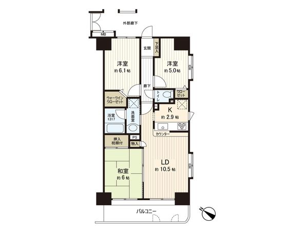 コスモ上尾ステーションアベニュー 間取図(平面図) コスモ上尾ステーションアベニュー 間取図(平面図)