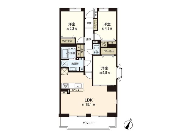 チサンマンション北鴻巣 間取図(平面図) チサンマンション北鴻巣 間取図(平面図)