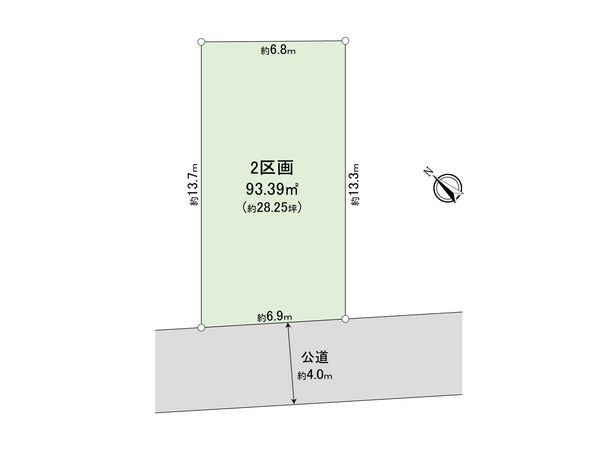 さいたま市見沼区東大宮2丁目 2区画 区画図 さいたま市見沼区東大宮2丁目 2区画 区画図