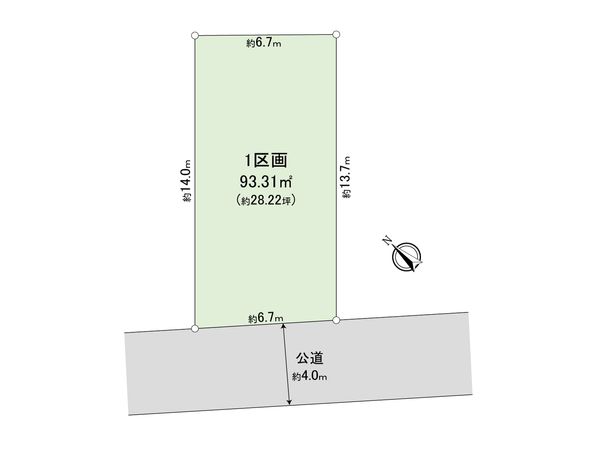 さいたま市見沼区東大宮2丁目 1区画 区画図 さいたま市見沼区東大宮2丁目 1区画 区画図