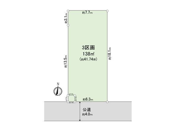 蓮田市見沼町 3区画 区画図 蓮田市見沼町 3区画 区画図