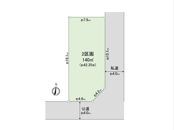 蓮田市見沼町 2区画 区画図 蓮田市見沼町 2区画 区画図