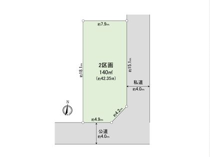 蓮田市見沼町 2区画 区画図