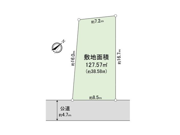上尾市大字瓦葺 区画図 上尾市大字瓦葺 区画図