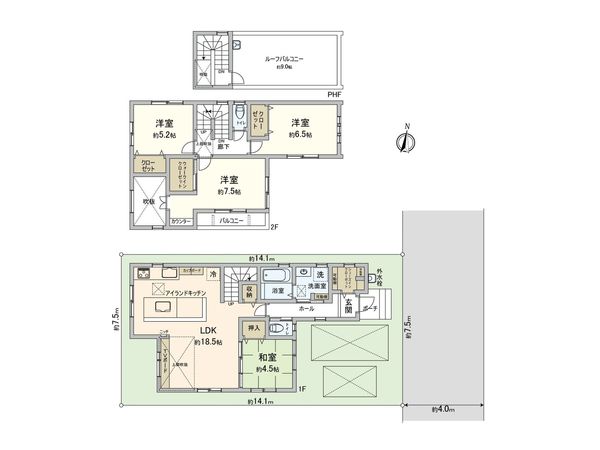 蓮田市関山2丁目 B号棟 間取図(平面図)