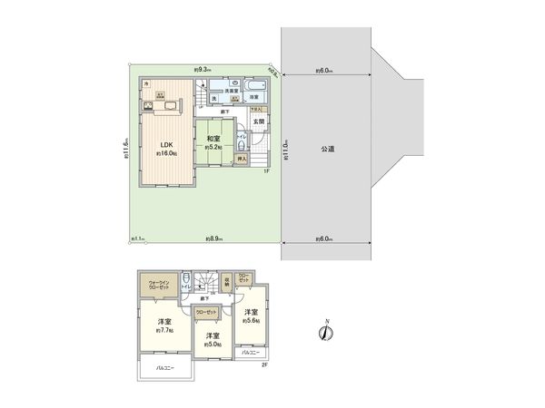 蓮田市西新宿4丁目 間取図(平面図) 間取図(平面図)