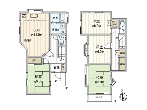 上尾市大字瓦葺 間取図(平面図) 間取図(平面図)
