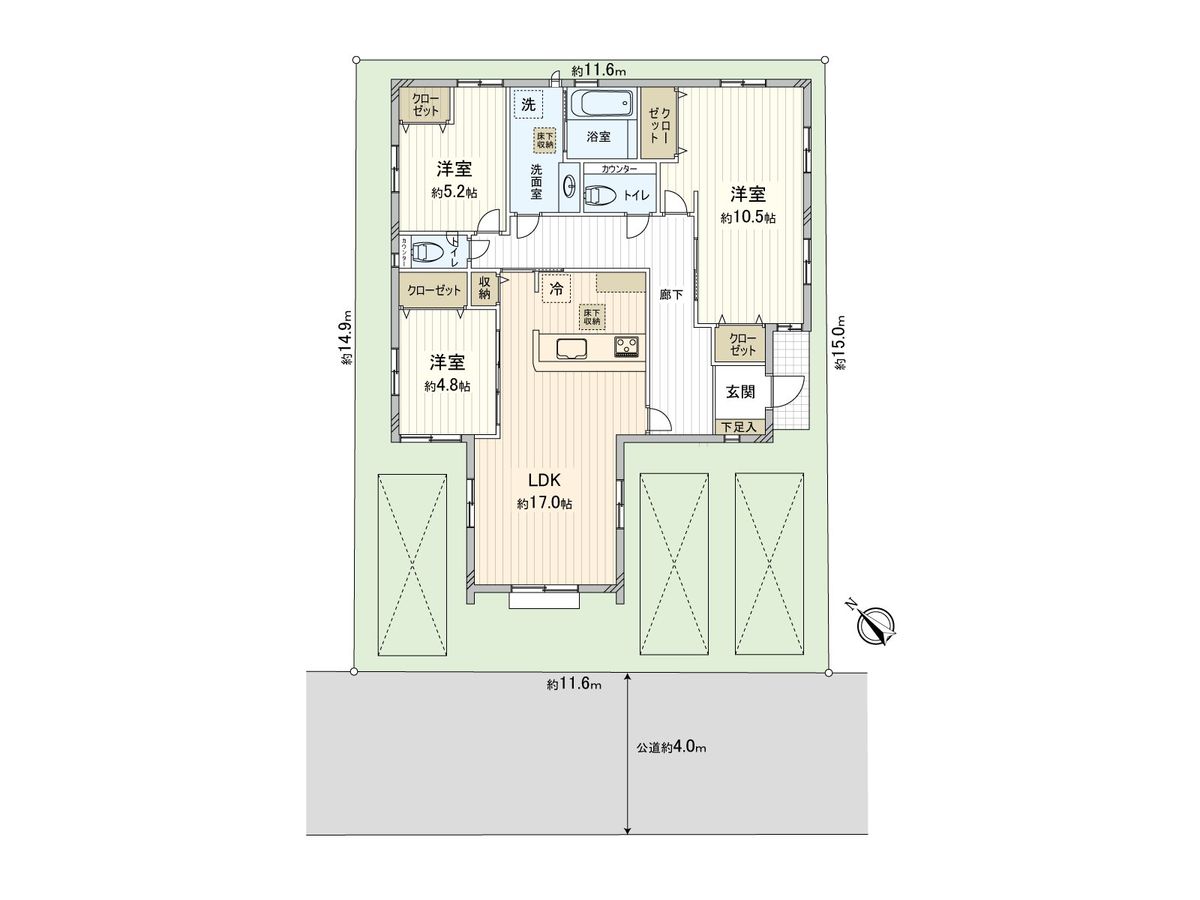 上尾市大字原市 間取図(平面図) 間取図(平面図)