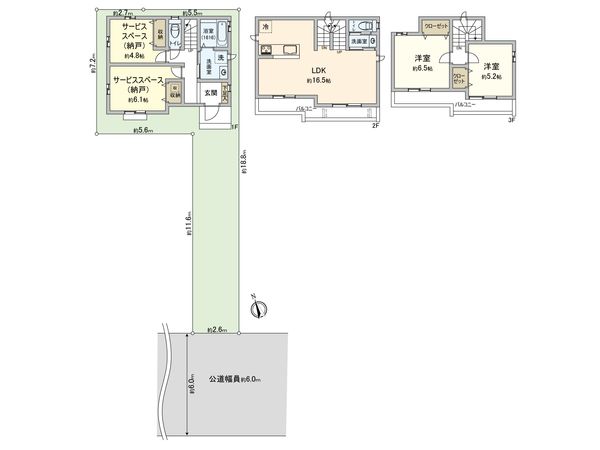 さいたま市見沼区東大宮6丁目 A号棟 間取図(平面図) さいたま市見沼区東大宮6丁目 A号棟 間取図(平面図)