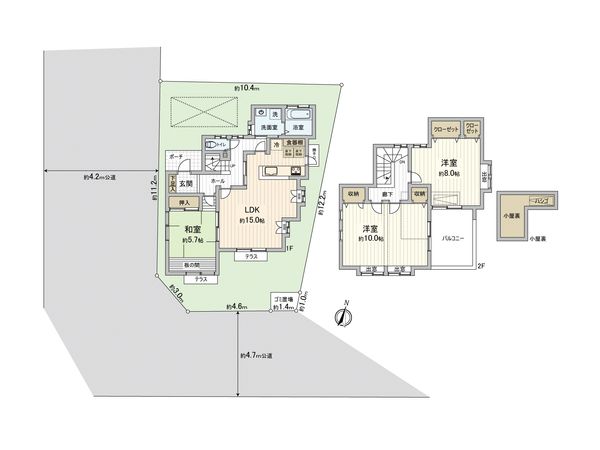 上尾市大字瓦葺 間取図(平面図)