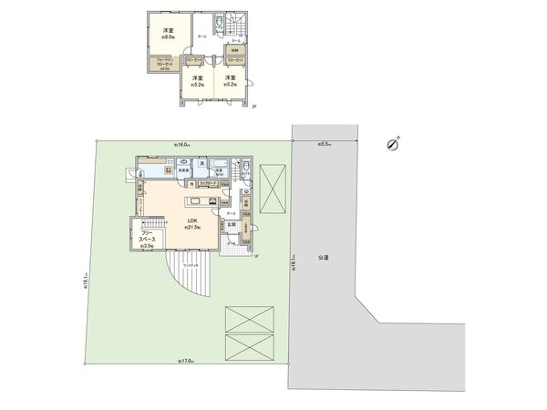 久喜市西大輪 戸建 間取図(平面図)