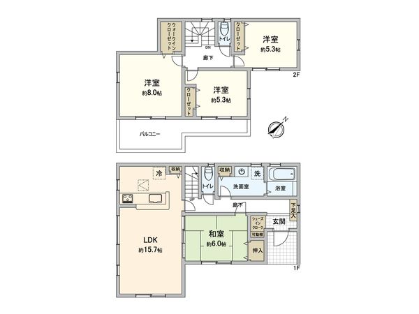 さいたま市岩槻区西町4丁目 間取図(平面図)