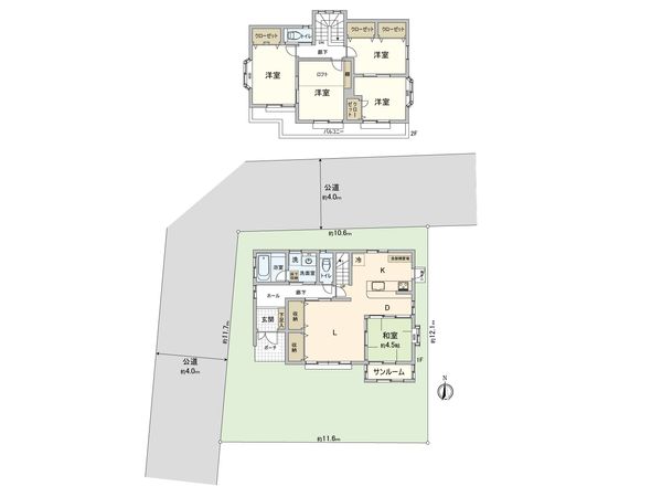 上尾市大字瓦葺 間取図(平面図) 上尾市大字瓦葺 間取図(平面図)
