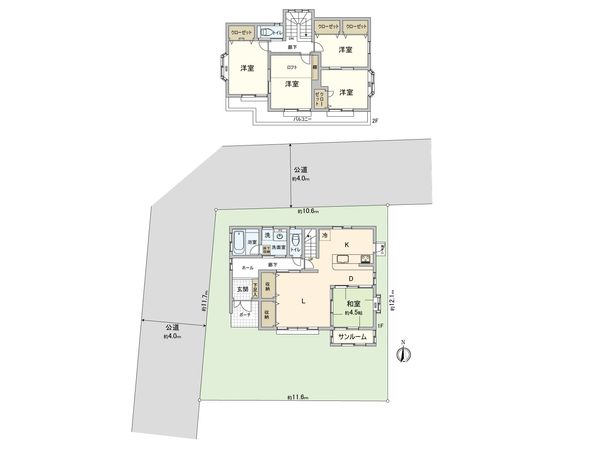 上尾市大字瓦葺 間取図(平面図) 上尾市大字瓦葺 間取図(平面図)