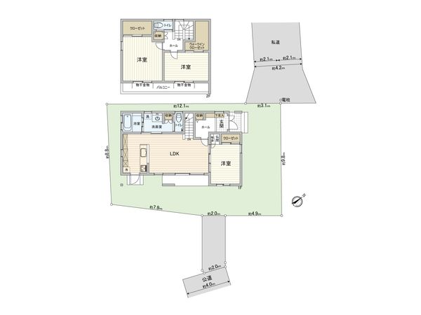 さいたま市見沼区東大宮4丁目 間取図(平面図) さいたま市見沼区東大宮4丁目 間取図(平面図)