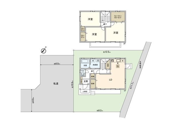 上尾市大字瓦葺 間取図(平面図) 上尾市大字瓦葺 間取図(平面図)