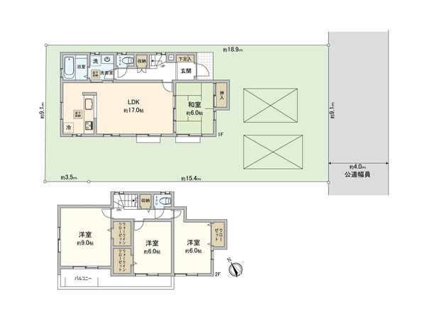 久喜市本町3丁目 間取図(平面図) 間取図(平面図)