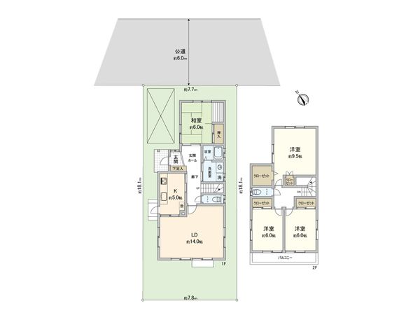 久喜市吉羽5丁目 間取図(平面図) 久喜市吉羽5丁目 間取図(平面図)