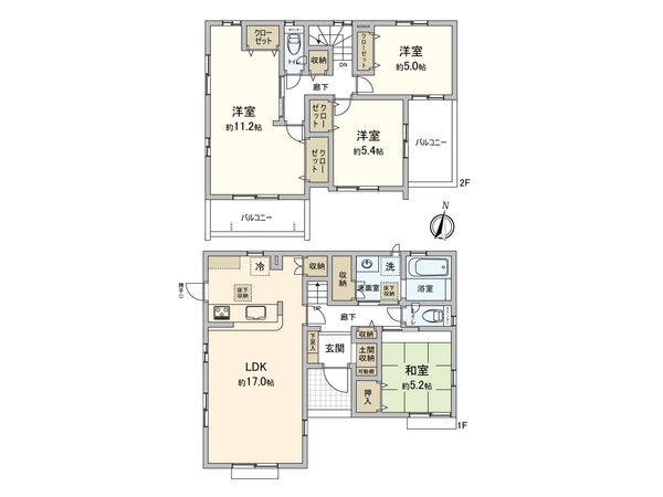 白岡市小久喜 間取図(平面図) 白岡市小久喜 間取図(平面図)