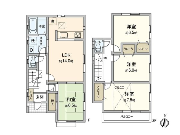 白岡市白岡 間取図(平面図)