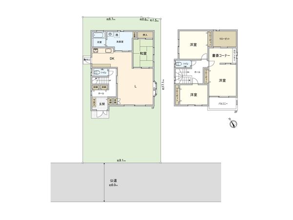 久喜市吉羽4丁目 間取図(平面図) 久喜市吉羽4丁目 間取図(平面図)