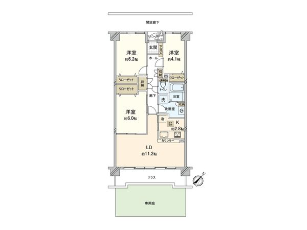 レガード春日部中央 間取図(平面図) レガード春日部中央 間取図(平面図)