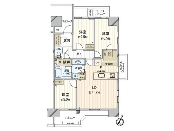 ダイアパレス白岡 間取図(平面図)