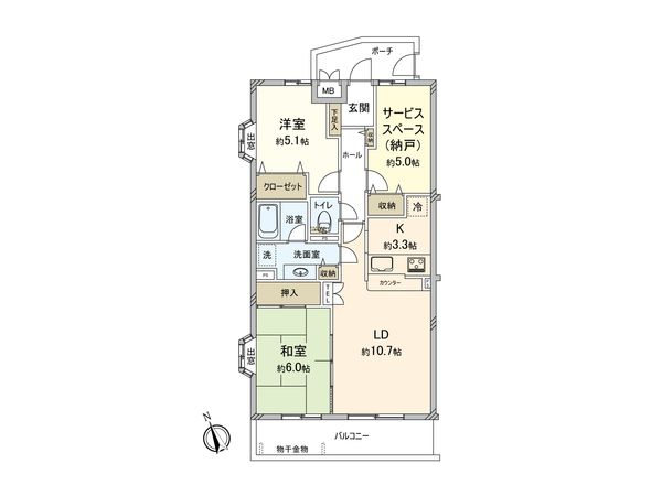 コスモ東大宮 間取図(平面図)
