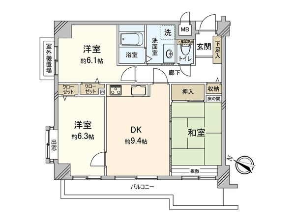 ローズガーデン春日部豊町 間取図(平面図)