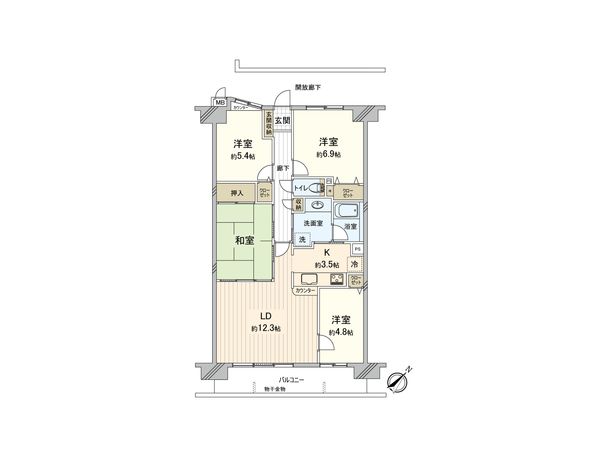 エステ・スクエア大宮東 間取図(平面図)