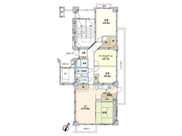 アーバンみらい東大宮東二番街 8-3号棟 間取図(平面図)