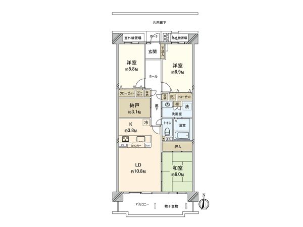 プロムナード大宮春野 B-四番館 間取図(平面図) プロムナード大宮春野 B-四番館 間取図(平面図)