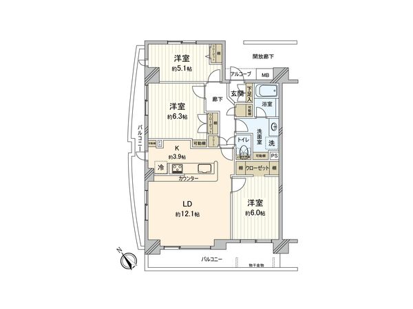 上尾パーク・ホームズ 間取図(平面図) 上尾パーク・ホームズ 間取図(平面図)