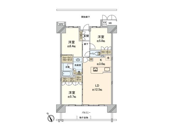 ポレスター久喜駅前 間取図(平面図) ポレスター久喜駅前 間取図(平面図)