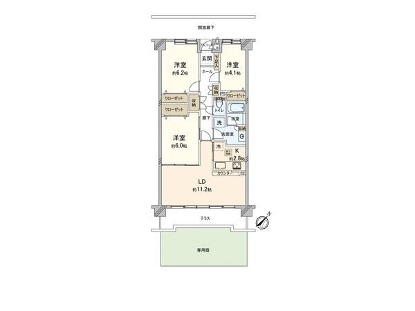 レガード春日部中央 間取図(平面図) 間取図(平面図)