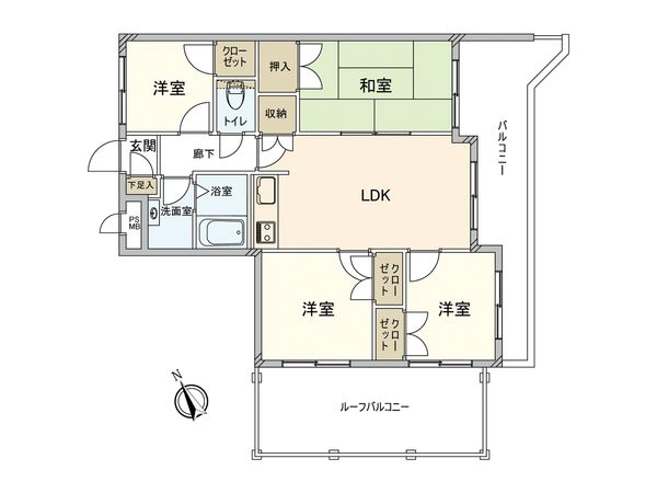 セザール岩槻 間取図(平面図)