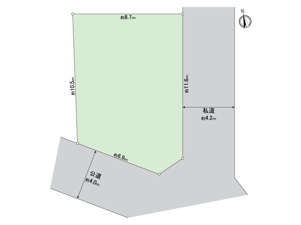 所沢市小手指町5丁目 土地 区画図