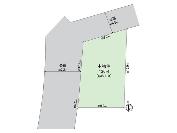 所沢市荒幡 土地 区画図