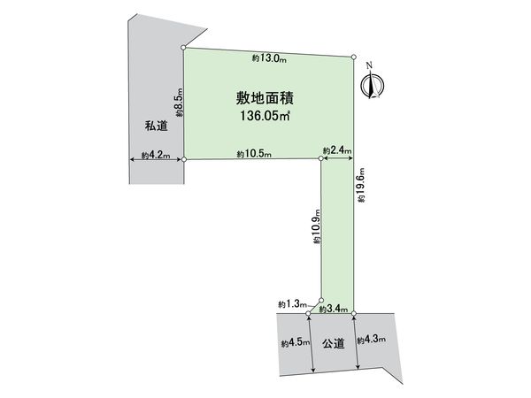 所沢市小手指南1丁目 土地 区画図