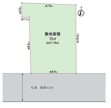 所沢市荒幡 土地 区画図 区画図