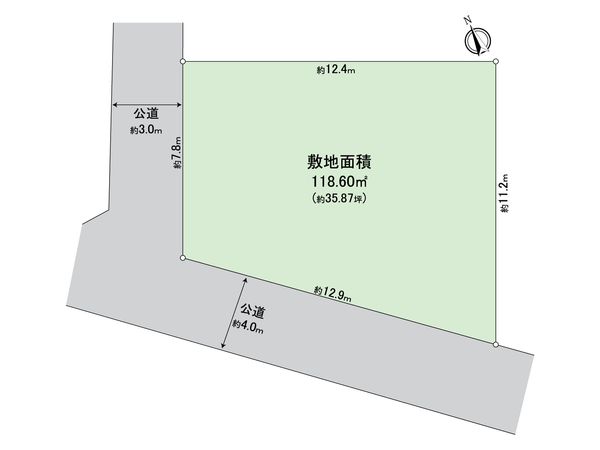 所沢市星の宮2丁目 土地 区画図
