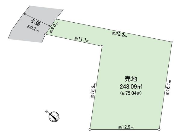 所沢市松が丘1丁目 土地 区画図 所沢市松が丘1丁目 土地 区画図